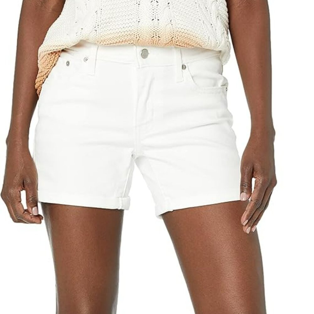 Women's NWT Levi's‎ Mid Length White Denim Shorts Size 34